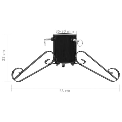 Vidaxl Soporte Para Árbol De Navidad Negro 58x58x21 Cm_2