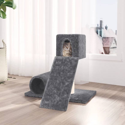 Vidaxl Rascador Para Gatos Con Postes De Sisal Gris Oscuro 59 Cm_1