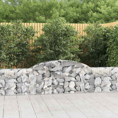 Cestas De Gaviones 9 Uds Forma De Arco Hierro 300x30x60/80 Cm_1