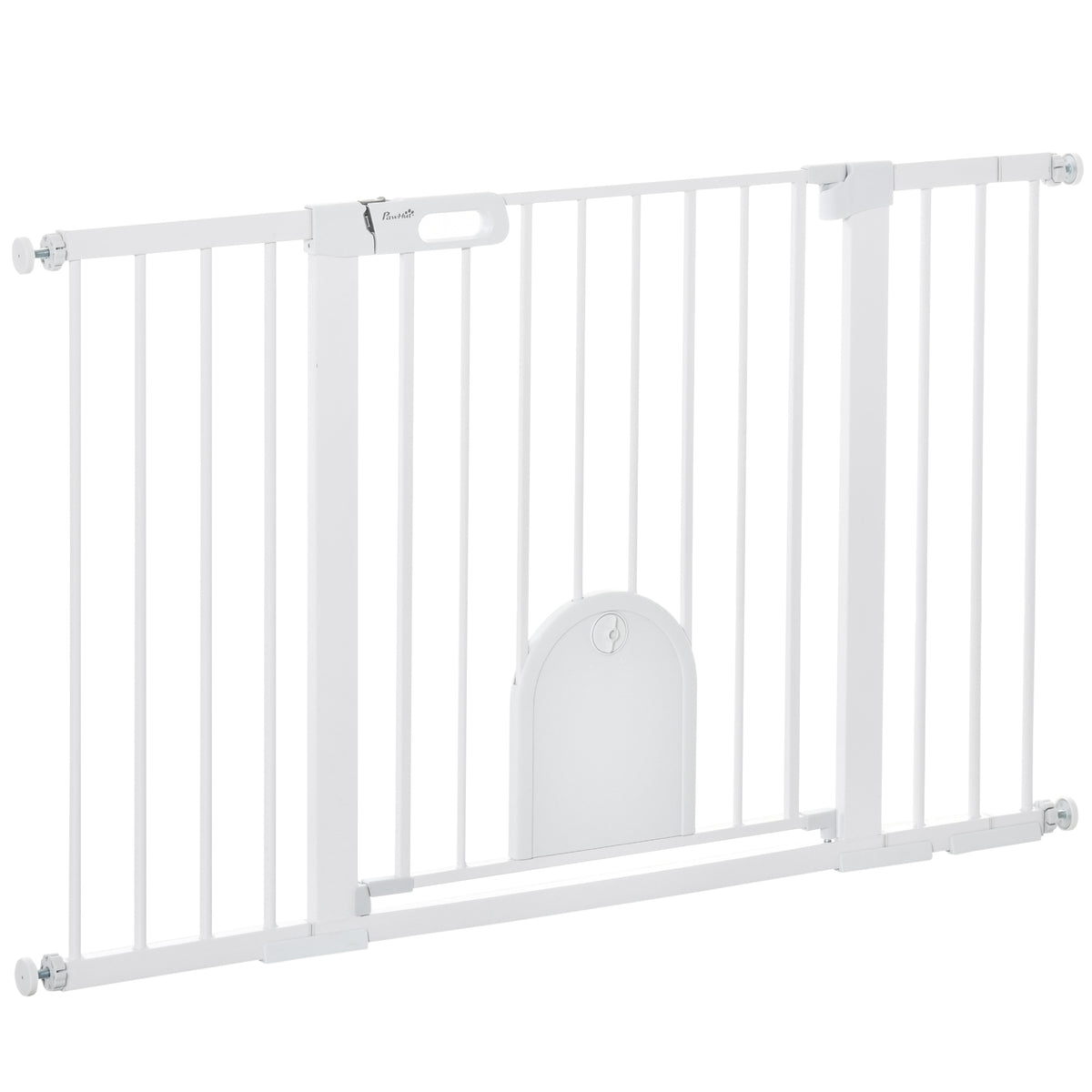Pawhut Barrera De Seguridad Para Escaleras Y Puertas 75-131 Cm Blanco_0