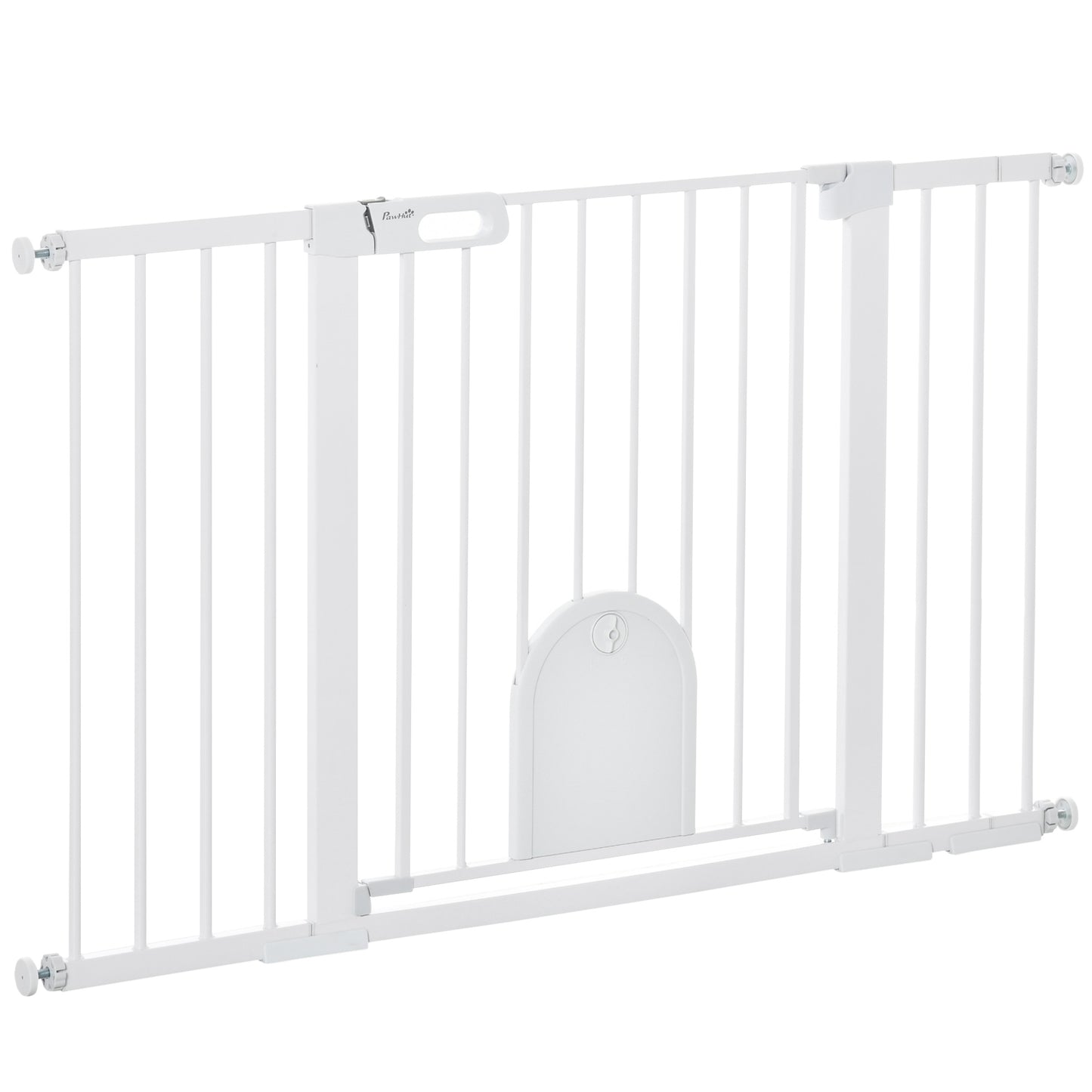 Pawhut Barrera De Seguridad Para Escaleras Y Puertas 75-131 Cm Blanco_0