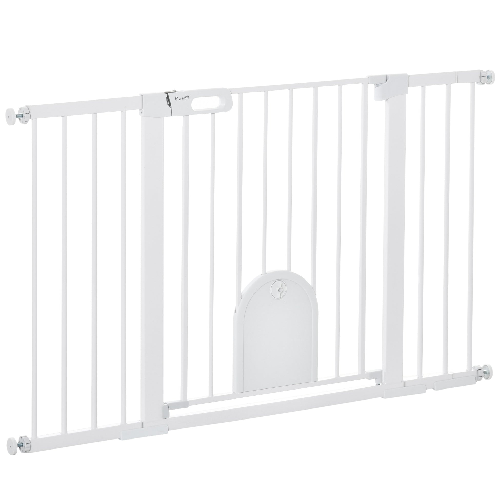 Pawhut Barrera De Seguridad Para Escaleras Y Puertas 75-131 Cm Blanco_0