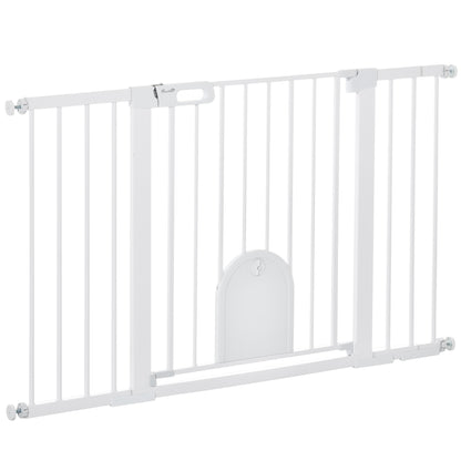 Pawhut Barrera De Seguridad Para Escaleras Y Puertas 75-131 Cm Blanco_0