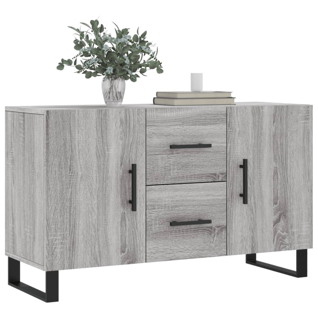 Aparador De Madera De Ingeniería Gris Sonoma 100x36x60 Cm_2