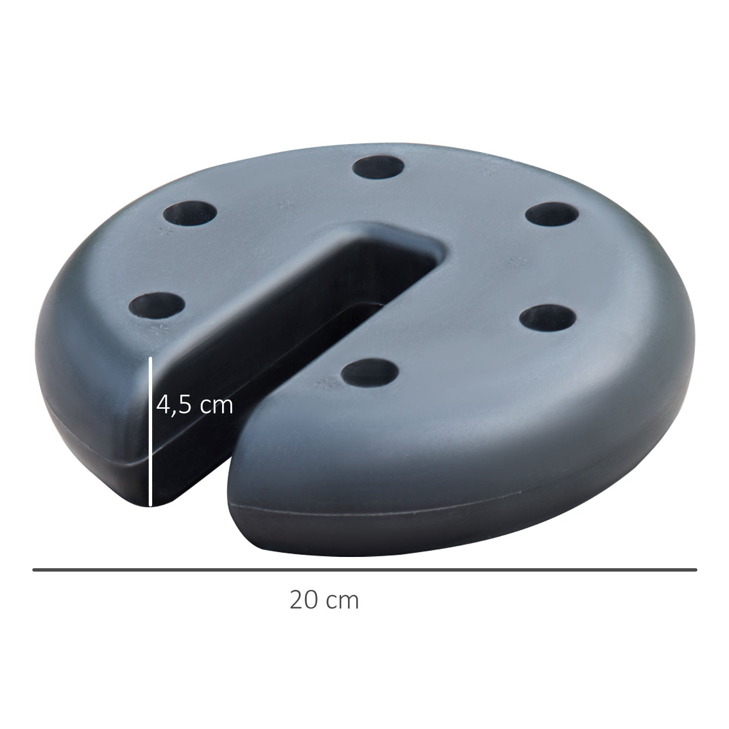 Outsunny Juego De 4 Pesos Para Gazebo Base De Cemento Pie De Soporte_2