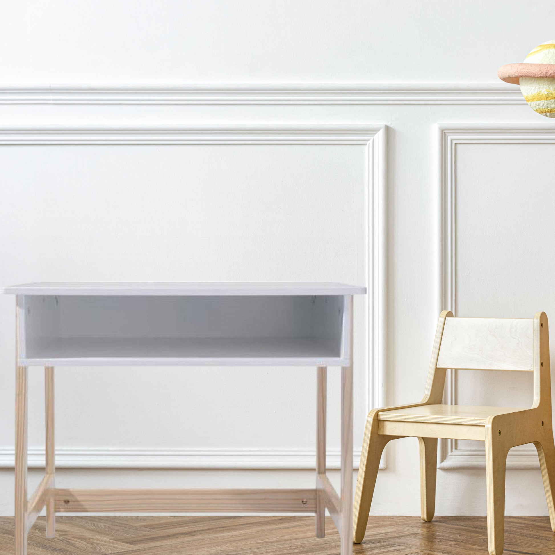 Well Home - Escritorio Infantil Simple Y Práctico Color Blanco_2