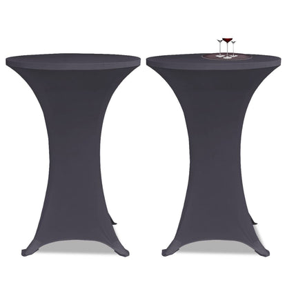Vidaxl Funda Elástica Para Mesa 4 Unidades 60 Cm Gris Antracita_1