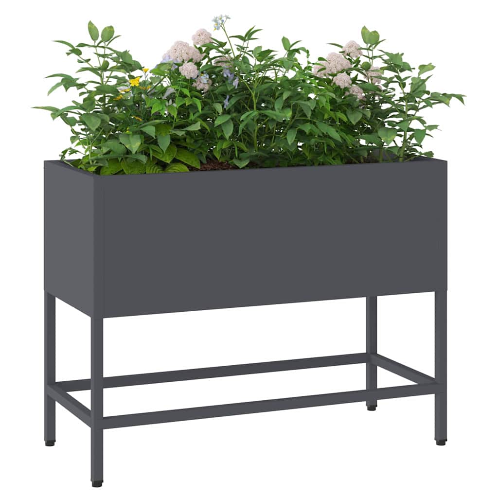 Jardinera Elevada Antracita 60 X 26 X 45 Cm Acero_2