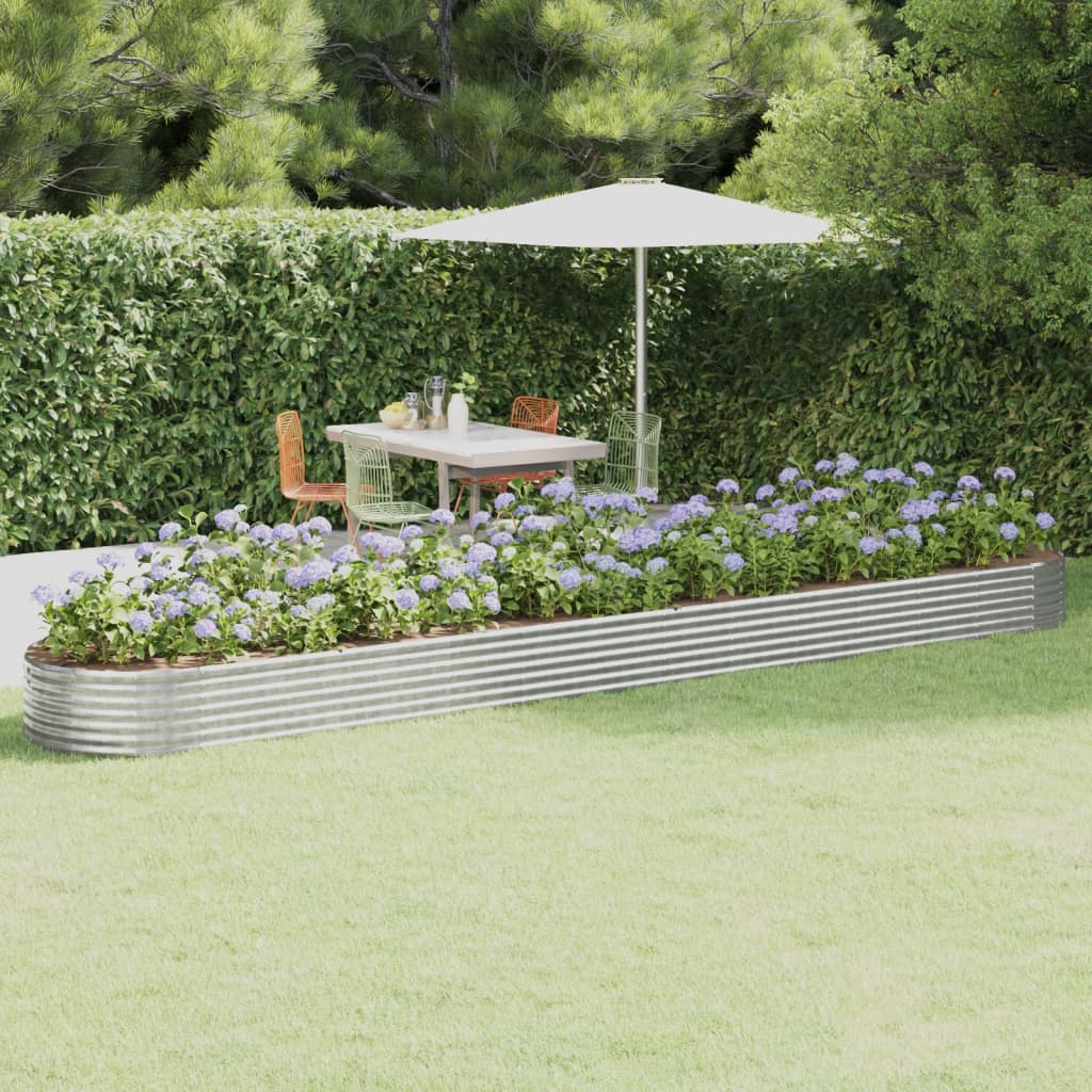 Jardinera Arriate Acero Galvanizado Plata 544x100x36 Cm_1