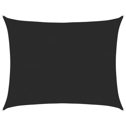 Vidaxl Toldo De Vela Rectangular Hdpe Negro 160 G/m² 6x8 M_0