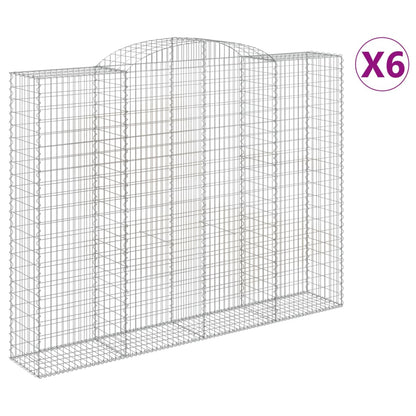 Cestas De Gaviones 6 Uds Forma De Arco Hierro 300x50x220/240 Cm_0