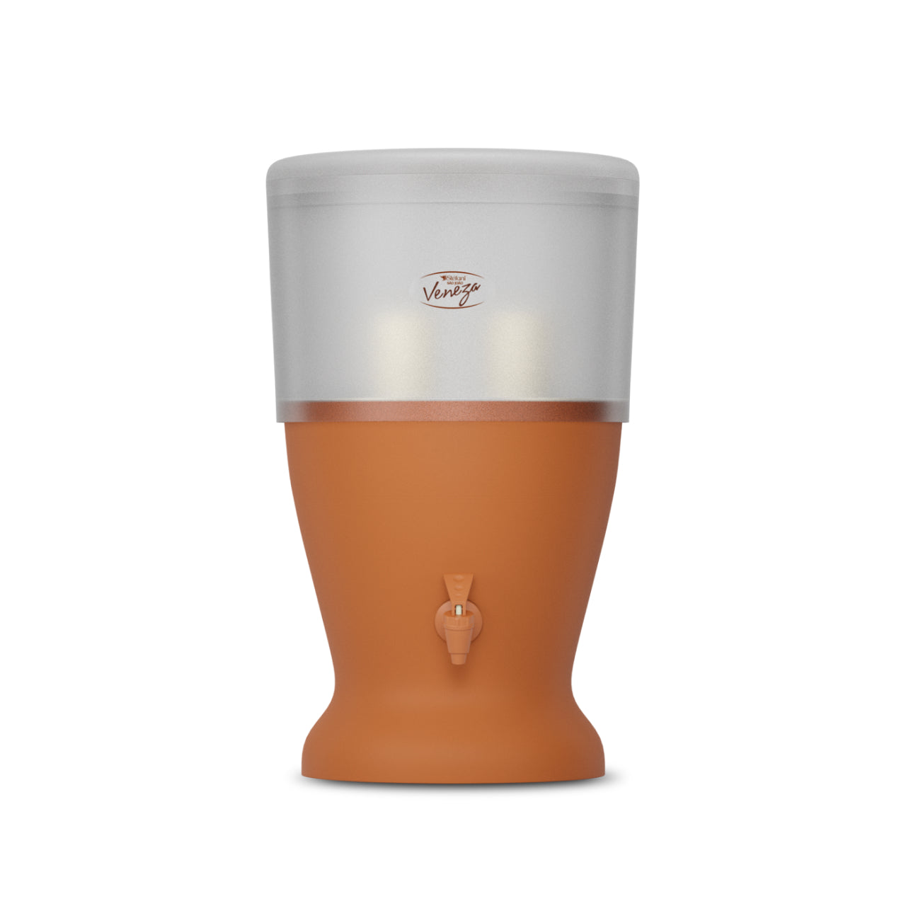 Filtro de Agua Stéfani Veneza 8L Arcilla Natural – 16 L Total (8 L Filtrados + 8 L Reserva) – 51 cm Alto x 29,5 cm Ø_0