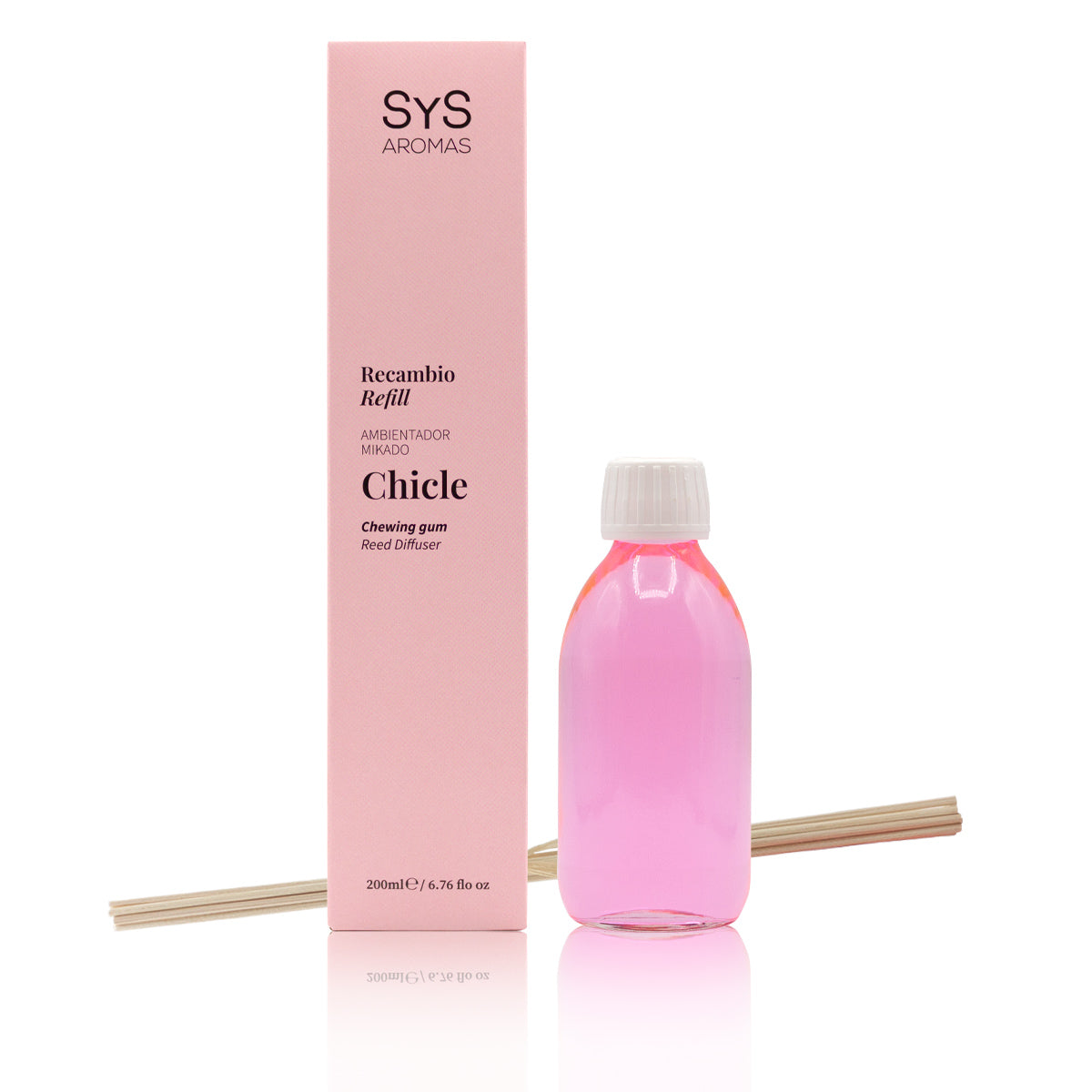 Recambio Mikado Chicle Origins SYS Aromas 200 ml | Con Palos | Aroma Dulce y Afrutado_0