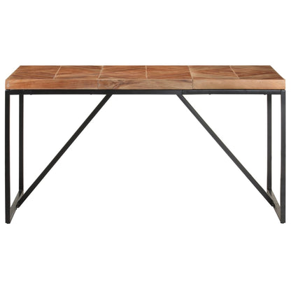 Mesa De Comedor De Madera Maciza De Mango Y Acacia 140x70x76 Cm_0