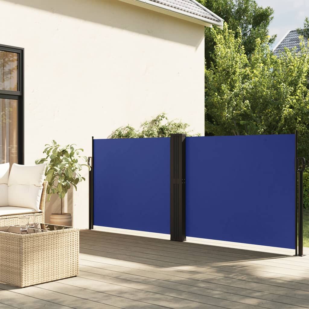 Vidaxl Toldo Lateral Retráctil Azul 140x1000 Cm_1
