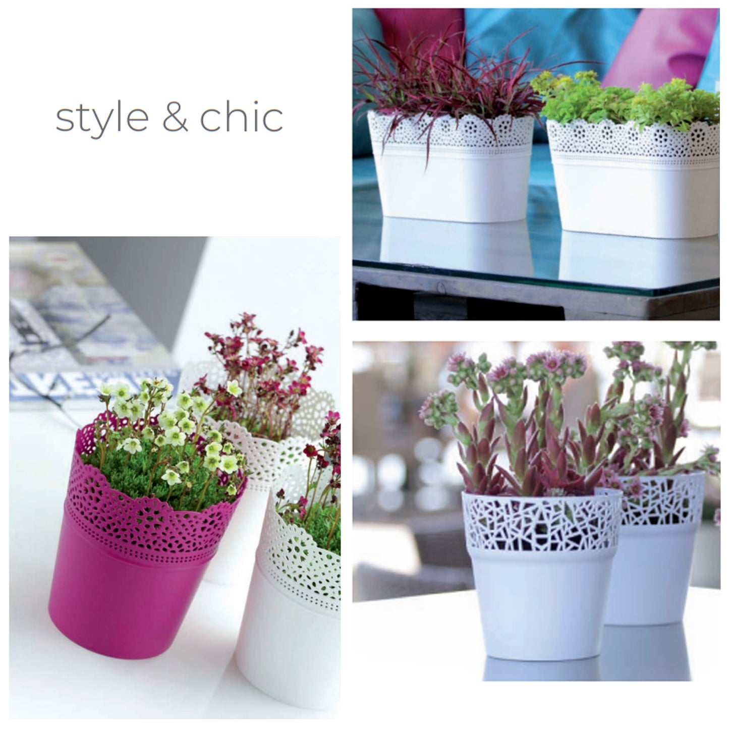 Maceta Lace , Dimensiones (mm) 135x135x155, Color Mocca_1