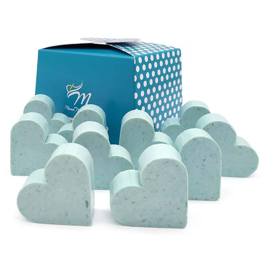 Caja Regalo 10 Jabones Aromáticos En Forma De Corazón - Aroma Flor Loto - Jabón Glicerina - Regalo Original Para Eventos_0