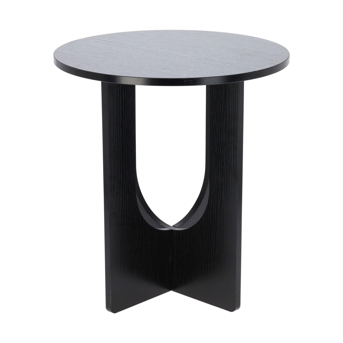 Well Home Mesa Pequeña En Madera Color Negro Ø38x42cm_0