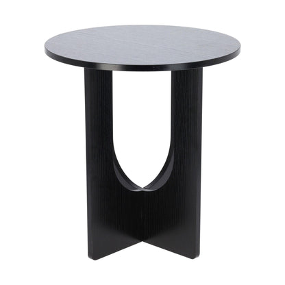 Well Home Mesa Pequeña En Madera Color Negro Ø38x42cm_0