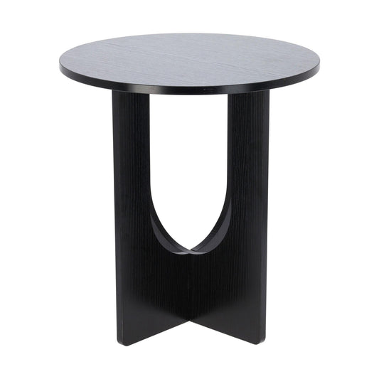 Well Home Mesa Pequeña En Madera Color Negro Ø38x42cm_0