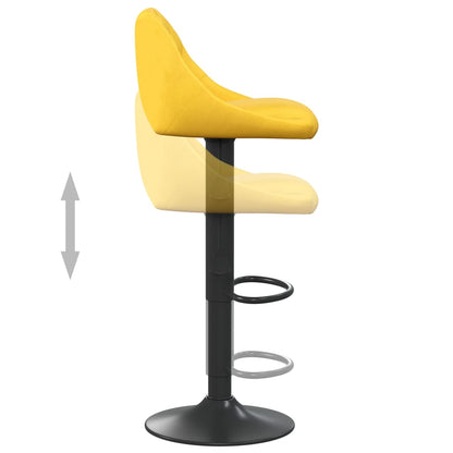 Taburete De Cocina De Terciopelo Amarillo Mostaza_4