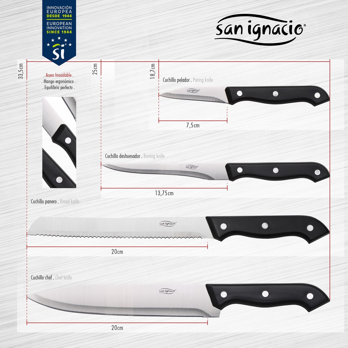 Cuchillo Chef 20cm Ss Bonn Sg_4