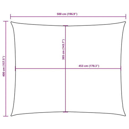 Vidaxl Toldo De Vela Rectangular Tela Oxford Beige 4x5 M_2