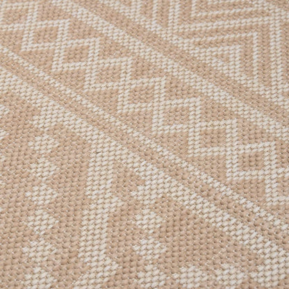 Alfombra De Exterior De Tejido Plano Rayas Marrones 140x200 Cm_4