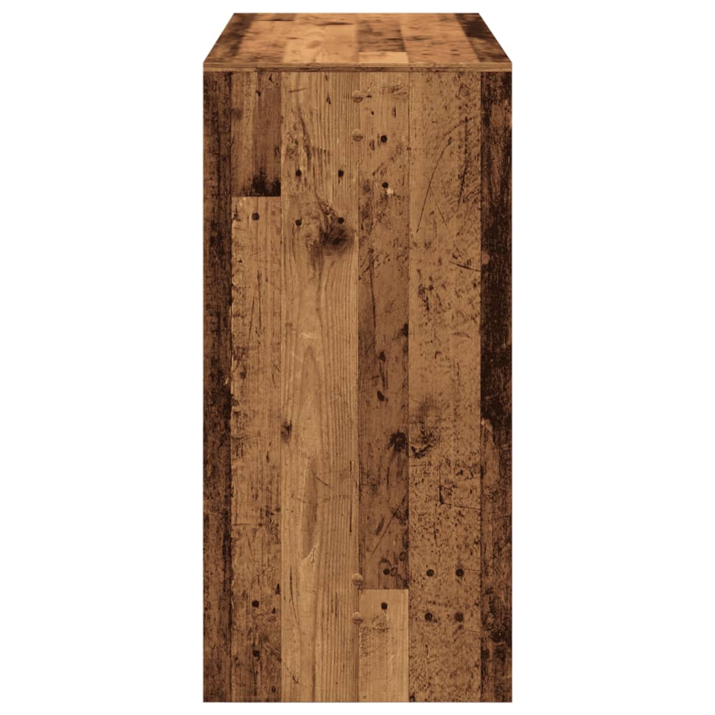Mesa Alta De Bar Madera Ingeniería Envejecida 102x50x103,5 Cm_3