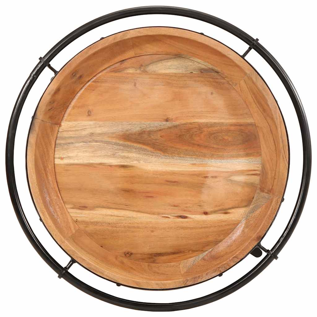Mesa Auxiliar Madera Maciza De Acacia Ø55x60 Cm_1