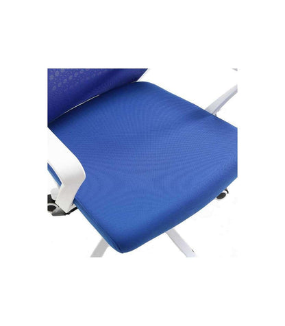 Silla Despacho De Diseño Moderno Giratoria Elevable Acabado Azul/blanco 92-105 Cm(alto)58 Cm(ancho)50 Cm(largo)_2