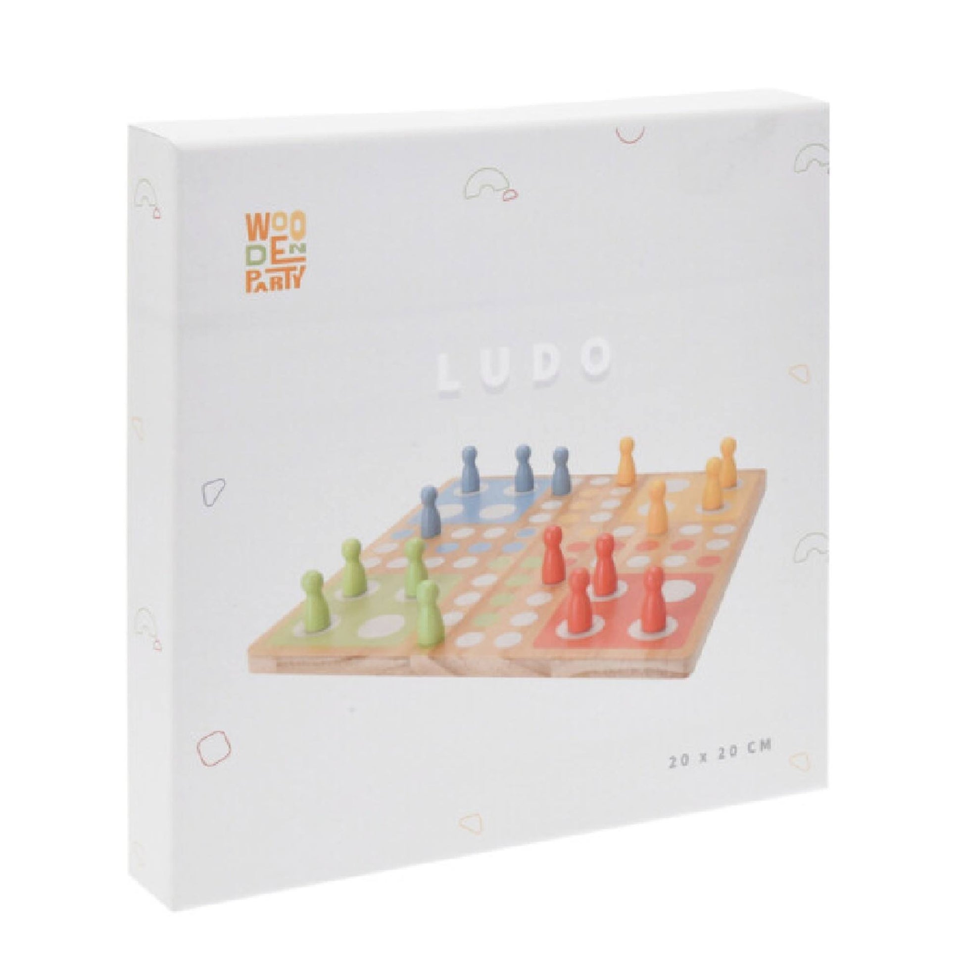 Well Home - Juego Ludo Board En Madera De Pino Con Bolsa De Algodón_2