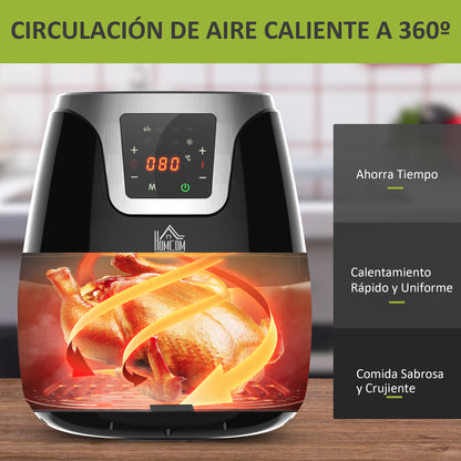 Homcom Freidora De Aire 3.5l 1500w Con Pantalla Led Y 7 Programas Homcom_5