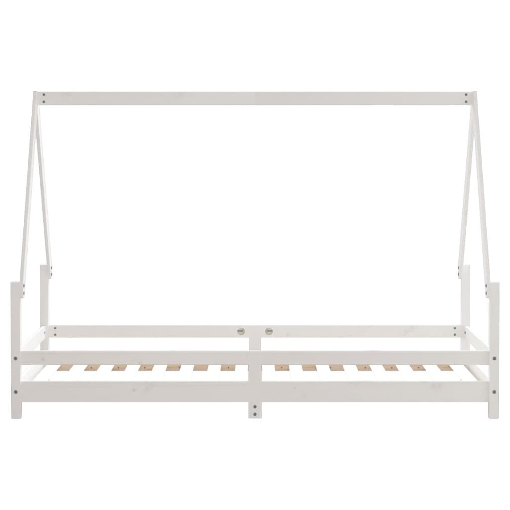 Vidaxl Estructura De Cama Para Niños Madera De Pino Blanco 90x200 Cm_4