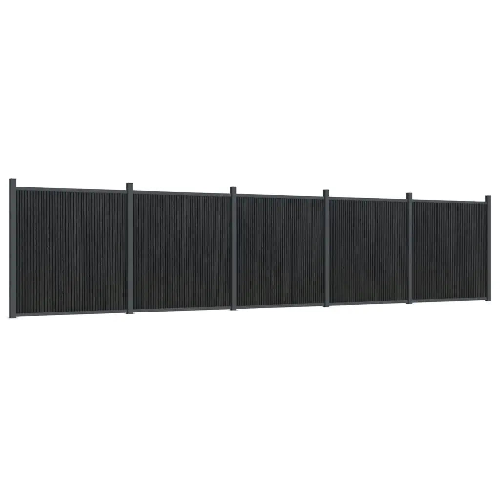 Panel De Valla Wpc Gris 872x186 Cm / Vetonek_5
