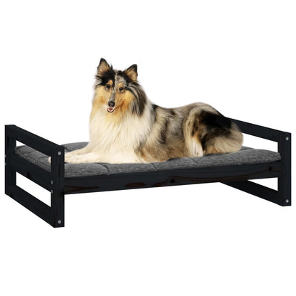 Vidaxl Cama Para Perros Madera Maciza De Pino Negro 95,5x65,5x28 Cm_3