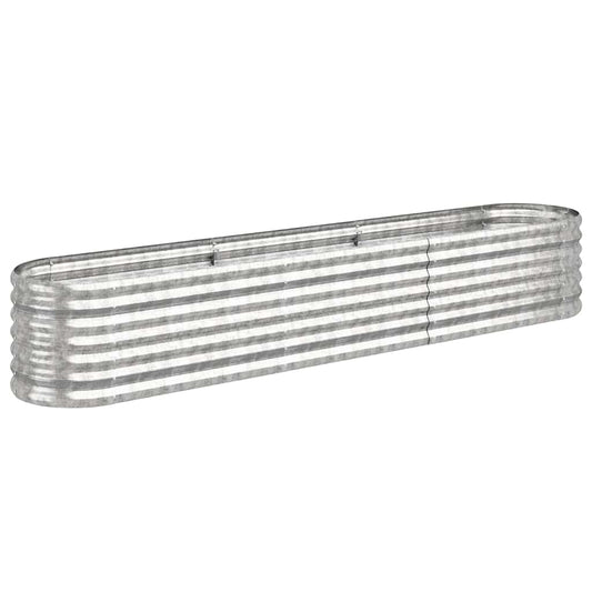 Jardinera Arriate Acero Galvanizado Plata 224x40x36 Cm_0