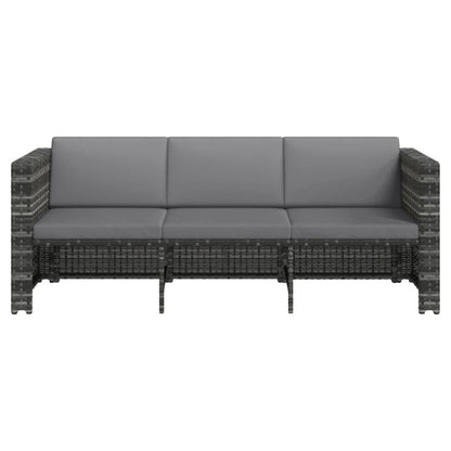 Vidaxl Set De Muebles De Jardín 4 Pzas Y Cojines Ratán Sintético Gris_5