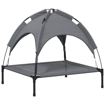 Cama Para Perros Con Dosel Antracita Tela Oxford Y Acero / Vetonek_0