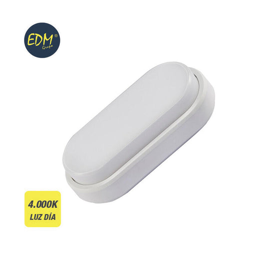 Aplique Exterior Led 18w 1300 Lumens Ip44 Oval 4.000k Luz Dia Edm_0