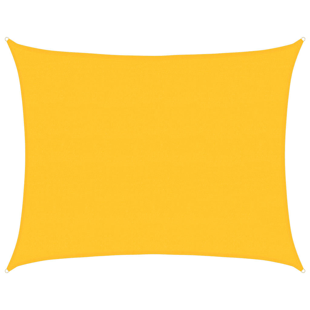 Vidaxl Toldo De Vela Rectangular Hdpe Amarillo 160 G/m² 6x7 M_0