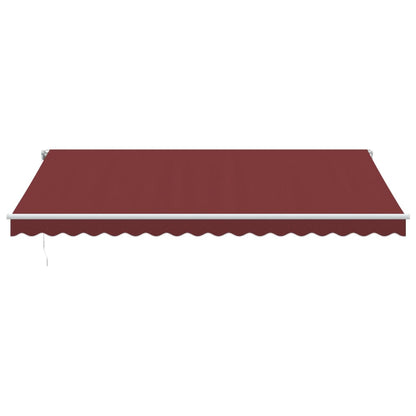 Toldo Retráctil Automático Con Luces Led Burdeos 450x350 Cm_3