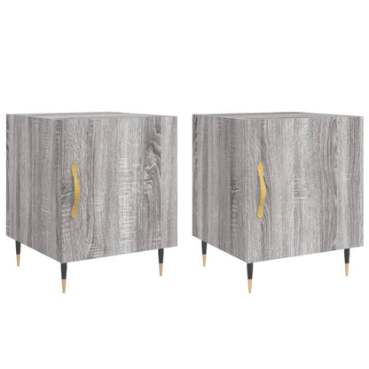 Mesitas Noche 2 Uds Madera Ingeniería Gris Sonoma 40x40x50 Cm_0