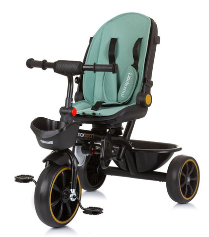 Triciclo Con Capota Y Mango Parental Max Sport Pastel Green_4