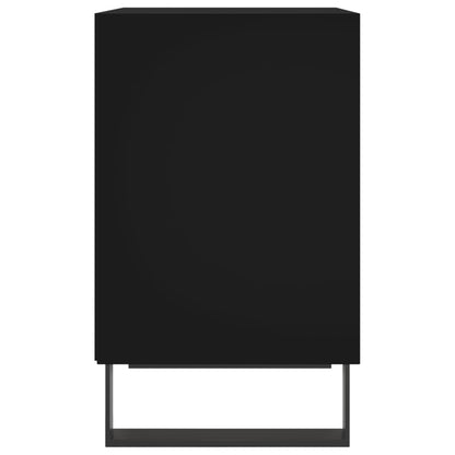 Mesita De Noche Madera De Ingeniería Negro 40x30x50 Cm_3