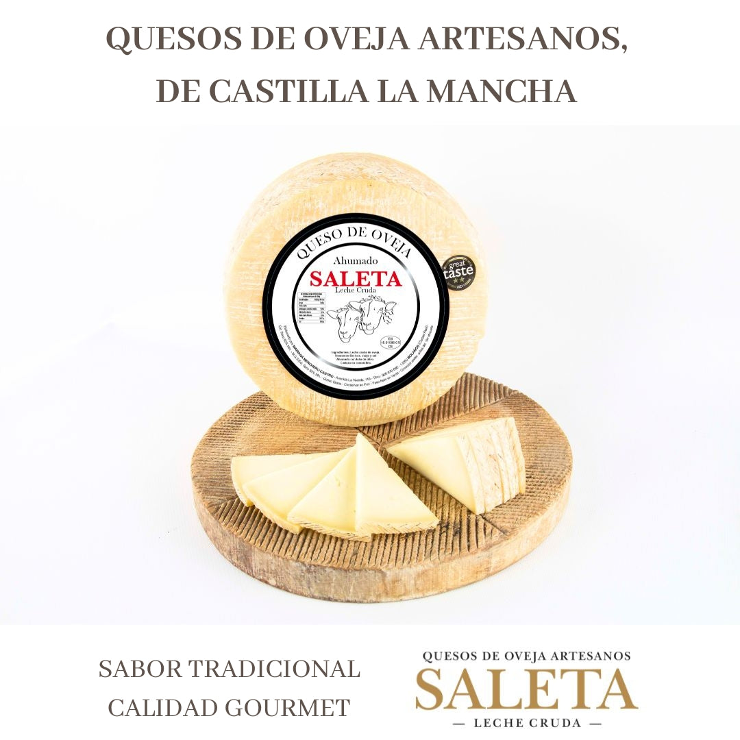 Queso Curado Ahumado Entero De Oveja (2,2 Kg) | Elaboración Artesana Quesos De La Mancha | Ahumados_5