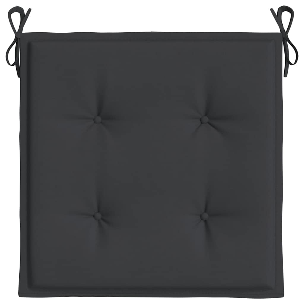 Vidaxl Cojines De Silla De Jardín 4 Uds Tela Oxford Negro 50x50x4 Cm_4