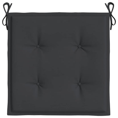 Vidaxl Cojines De Silla De Jardín 4 Uds Tela Oxford Negro 50x50x4 Cm_4