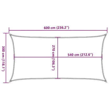 Vidaxl Toldo De Vela Hdpe Taupe 160 G/m² 3x6 M_2