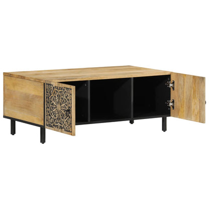 Mesa De Centro De Madera Maciza Mango 100x54x40 Cm_2
